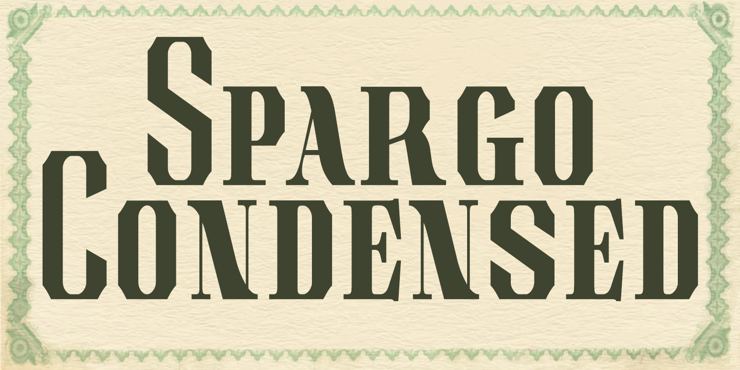 Пример шрифта Spargo Outline